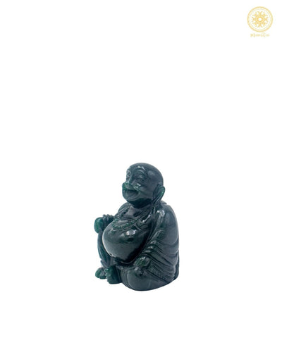 Kleine grüne Aventurin Lachbuddha-Statue für Freude und Glück