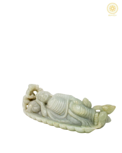 Schlafender Buddha aus Grünem Aventurin für Frieden und Entspannung