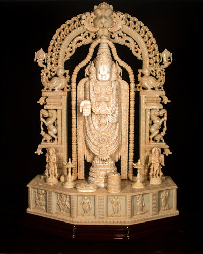 Handcrafted Tirupati Balaji Idol | Marble Dust Murti for Home & Temple