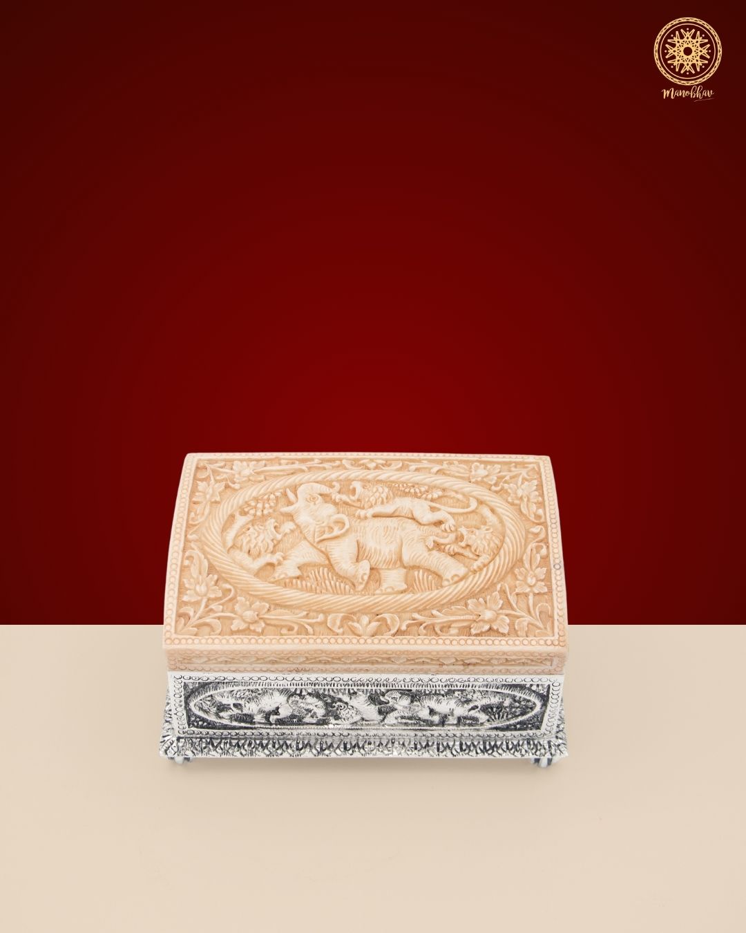 Luxurious Hand-Carved Jewelry Organizer | Vintage Storage Box for Keepsakes